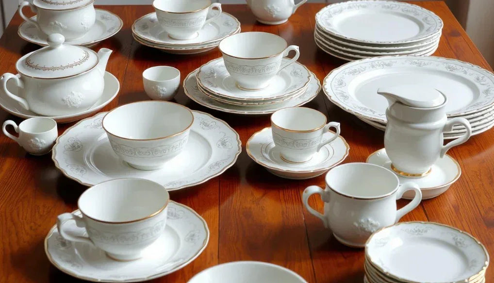 What are the best ways to remove stains from white crockery?