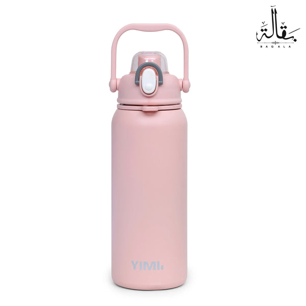 Stainless Steel Vacuum Flask with Handel – Insulated Hot & Cold Water Bottle for Sports, Office, School & Outdoor Use (PINK)